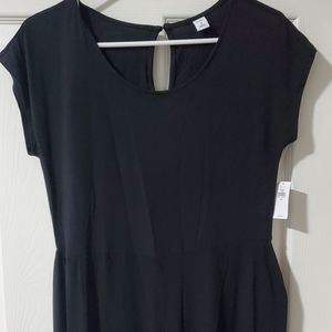 Black cropped jumpsuit